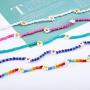 Bomine Boho Beaded Choker Flower Necklace Adjustable Jewelry Chain Beach for Women and Girls