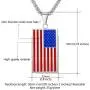 American Flag Dog Tag Necklace with Chain 22'' Stainless Steel Cool US National Flag Tag Pendant for Boys Men, Independance Day 4th of July Gift American Flag Dog Tag Necklace with Chain 22'' Stainless Steel Cool US National Flag Tag Pendant for Boys Men, Independance Day 4th of July Gift