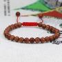 Synthetic Golden Sandstone 6mm Round Beads Adjustable Braided Macrame Tassels Chakra Reiki Bracelet