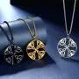 beautlace Celtic Knot Necklaces Silver/18K Gold/Black Gun Plated Round Good Luck Irish Celtic Knot Vintage Knot Pendant Birthday Gift for Women Men KP0138 beautlace Celtic Knot Necklaces Silver/18K Gold/Black Gun Plated Round Good Luck Irish Celtic Knot Vintage Knot Pendant Birthday Gift for Women Men KP0138