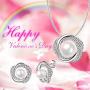 Sheshine Blessing of Love Women Elegant Pearl Pendant Necklace Earrings Set Jewelry Set,Crystal from Swarovski