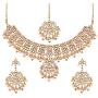 Aheli Indian Traditional Maang Tikka with Kundan Necklace Earrings Set Ethnic Wedding Party Designer Jewelry for Women