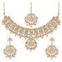 Aheli Indian Traditional Maang Tikka with Kundan Necklace Earrings Set Ethnic Wedding Party Designer Jewelry for Women
