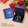 CDE Rose Flower Jewelry Sets for Women 4 Pieces Sets Rose Gold Plated Necklace with Crystals Mothers Day Jewelry Gifts for Her