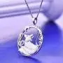 YL Fox Necklace Sterling Silver Round Fillgree Pendant Moon Jewelry Women Gifts YL Fox Necklace Sterling Silver Round Fillgree Pendant Moon Jewelry Women Gifts