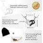 Uloveido Stainless Steel Mens Womens Couples Pendant Necklace Love Heart CZ Puzzle Matching Fashion Jewelry Gifts (9 clolors to Choose) SN102