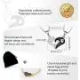 Uloveido Stainless Steel Mens Womens Couples Pendant Necklace Love Heart CZ Puzzle Matching Fashion Jewelry Gifts (9 clolors to Choose) SN102
