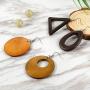 Sntieecr 8 Pairs Wood Earrings Natural Wooden Teardrop Earrings Lightweight Dangle Earrings Geometric Wood Drop Earrings for Women