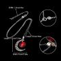 BriLove Women 925 Sterling Silver Galaxy & Crescent Moon Glass Bead Pendant Necklace
