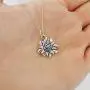 Sterling Silver Edelweiss Flower Charm Necklace, 18'' Cable Chain Sterling Silver Edelweiss Flower Charm Necklace, 18'' Cable Chain