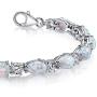 Created Opal Bracelet Sterling Silver Tear Drop 10.00 Carats