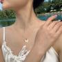 8 Pairs Butterfly necklace Earrings set - Acrylic Butterfly Pendant Necklace, Butterfly Stud Earrings, Great for Women,Girls