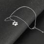 Shegirl Dog Cat Paw Necklace Lovely Animal Choker Necklace Silver Dainty Paw Print Pendant Necklace Minimalist Jewelry for Women and Girls