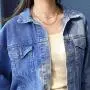 LEGITTA Paperclip Link Necklace Snake Chain Herringbone Choker Layered Necklaces