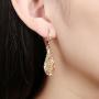 Yoursfs Filigree Teardrop Leverback Dangle Earrings for Women 18K Gold Plated Wedding Earring Prom Jewelry