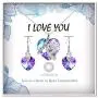 Heart Jewelry Set for Women Sterling Silver Love Jewelry Gifts with Swarovski Crystal Heart Jewelry Set for Women Sterling Silver Love Jewelry Gifts with Swarovski Crystal