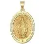 PicturesOnGold.com Miraculous Medal Oval Pendant - Available in Solid 14K Yellow or White Gold, or Sterling Silver