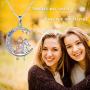 AOBOCO Sisters Birthday Gifts from Sister Sterling Silver Crescent Moon Girls Pendant Necklace