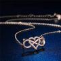 Shareky Infinity Heart Necklace Cubic Zirconia Love Pendant Necklace Gift for Women Monther Wife Girlfriend