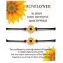 Nanafast 4 PCS Sunflower Charm Bracelet Adjustable Friendship Bracelet Handmade Distance Bracelets for Best Friend Inspirational Sunflower Gifts