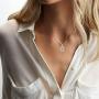 ChicSilver Initial Necklace 925 Sterling Silver Dainty Small Letter Pendant Personalized 26 Alphabet Necklace for Women, 18 Inch Chain (with Gift Box)