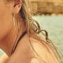 18K Gold Plated Sterling Silver Post Huge Hoops for Women Girls 60MM, 80MM, 100MM