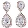 Scarlvambo Womens Cubic Zirconia Teardrop Pierced Dangle Wedding Earrings Rose-Gold-Tone Clear Scarlvambo Womens Cubic Zirconia Teardrop Pierced Dangle Wedding Earrings Rose-Gold-Tone Clear