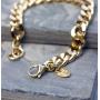 Gold Bracelets for Women, Gold Chain Bracelet, Gold Link Bracelet, Cuban Link Bracelet Gold Charm Bracelet 14k Gold Plated Bracelet Celebrity-Approved Gold Link Bracelet