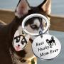 PENQI Husky Keychain Husky Jewelry Best Husky Mom Ever Keychain Dog Mom Ever Gift Dog Lover Dogs Jewelry for Husky Lover