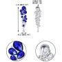 EVER FAITH Womens Austrian Crystal Gorgeous Tear Drops Wedding Dangle Pierced Earrings