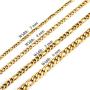 18K Real Gold Plated Figaro Chain for Men Women Necklace Width 3MM 4MM 5MM 6MM Simple Stainless Steel Figaro Link Chain Teen Girls Boys Best Friend Sister Fashion Jewelry 16 Inches to 28 Inches