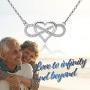 ELEGANZIA Infinity Necklaces for Women Mom Girlfriend Granddaughter Sparkling Cubic Zirconia Infinite Love Heart Eternity Pendant 925 Sterling Silver Jewelry Anniversary Birthday for Her