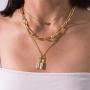 Best Friend Necklaces for 2 Dainty Bar Neckalce Elephant Love Knot Mountain Lock Necklace Jewelry Gifts for Women