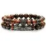 BOMAIL 8mm Tiger Eye Stone Beads Bracelet Elastic Natural Stone Yoga Bracelet for Women Men BOMAIL 8mm Tiger Eye Stone Beads Bracelet Elastic Natural Stone Yoga Bracelet for Women Men