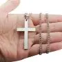 Jstyle Jewelry Mens Simple Cross Necklace Stainless Steel Pendant for Women 24 Inch