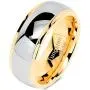 100S JEWELRY Engraved Personalized Tungsten Rings For Men Women Wedding Band Two Tone Gold Silver Engagement Sizes 6-16
