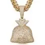 YIMERAIRE Blingbling Necklace for Men Hip Hop Chain Pendant 18K Plated Gold Chain with US Dollar Sign Pendant 90s Necklace Men YIMERAIRE Blingbling Necklace for Men Hip Hop Chain Pendant 18K Plated Gold Chain with US Dollar Sign Pendant 90s Necklace Men
