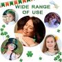 St. Patricks Day Light Up Shamrock Earrings LED Flashing Lucky Shamrock Dangle Earrings Green Irish Clover Earrings Glow Party Accessory for Women Girls
