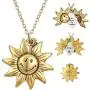 New 2 Sided 2 Messages You are My Sunshine Necklace Heart Sunflower Be Kind Smile Petal Locket Necklace for Girl, Women, Lover, Mother, Daughter (Smile Gold)