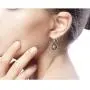 NOVICA 925 Sterling Silver Dangle Earrings with Yellow Gold-Plated Accents, Dewdrop Leaves