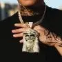 YIMERAIRE Hip Hop Jewelry 18K Gold Plated 3D Large Shark Pendant Iced Out Premium Zircon Fish Animal Creative Necklace with Free Rope Chain YIMERAIRE Hip Hop Jewelry 18K Gold Plated 3D Large Shark Pendant Iced Out Premium Zircon Fish Animal Creative Necklace with Free Rope Chain
