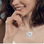 AOBOCO 925 Sterling Silver Elephant Lovers Necklace - Lucky Mother Daughter Mom Baby Crystal Pendant Elephant Jewelry Collection/Gift for Women Girls