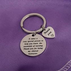 AKTAP Clinical Instructor Gifts Nursing Jewelry Nurse Instructor Gifts Thank You for Being My Clinical Instructor Keychain Thank You Gift Idea for Clinical Nurse Teacher