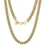 KRKC&CO Mens Cuban Link Chains, 18k Gold Miami Cuban Link Curb Chain, Hip Hop Jewelry, Durable Street-wear Hip Hop Chains for Men, 10mm/6mm/4mm, 18 20 22 24 26 inches