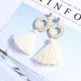 Baoqin Rattan Tassels Earrings For Women – Boho Wicker Woven Handmade Earrings for Women Girls