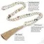 OAIITE 108 Natural Stone Beads Handmade Charm Personalized Stylish Beaded Tassel Necklace (B) OAIITE 108 Natural Stone Beads Handmade Charm Personalized Stylish Beaded Tassel Necklace (B)
