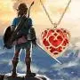 FAADBUK The Legend of Zelda Jewelry Zelda Skyward Sword Heart Sapphire Ruby Necklace Legend fo Zelda Gift for Women Girl