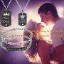 Couples Necklaces Bracelets Set for Him and Her,His Queen Her King Couples Jewelry Set Gifts for Lover