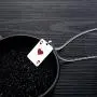 kelistom Poker Pendant Titanium Stainless Steel Necklace for Men Women, Hip-hop Punk Jewelry Rope Chain Necklace Fashion Jewelry Gifts