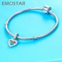 EMOSTAR 16 18 20 21 25 28 30 40 45 50 60 Birthday Charms fit European Bracelet, Dangle 18K Golden Number Heart Pendant with CZ, Anniversary Gifts for Women/Girls